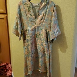 Tory Burch blue and pink Tunic Style Dress